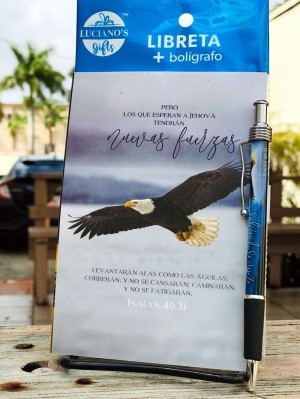 Libreta y bolígrafo Águila (Isaías 40:31)