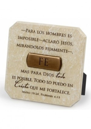 Placa de bronce Fe