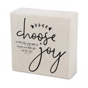 Placa Choose joy / Always believe. Cerámica