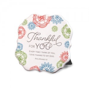 Placa sobremesa Thankful for you. Cerámica