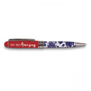 Bolígrafo You are amazing. Metal. Violeta/rojo