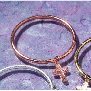 Pulsera Cruz. Metal. Cobre