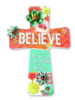 Cruz colgar Believe. MDF