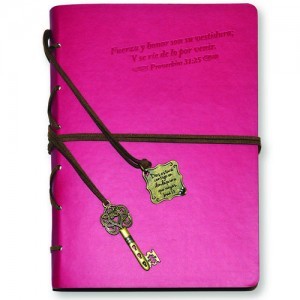 Diario Proverbios 31:25. 2 tonos. Rosa