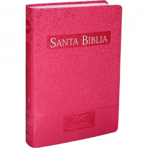 Biblia fuente de bendición. Manual. Letra grande. 2 tonos. Rosa - RVC