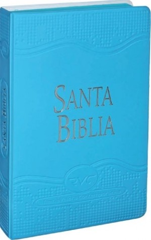 Biblia fuente de bendición. Manual. Letra grande. Plástico. Turquesa - RVC