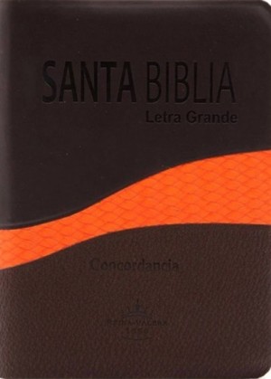 Biblia bolsillo. Letra grande. 2 tonos. Marrón/naranja - RVR60