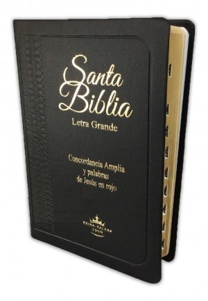 Biblia manual. Letra grande. Imitación piel. Negro. Índice - RVR60