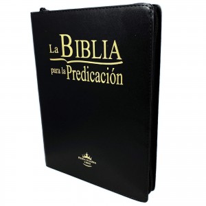 Biblia de la predicación. Letra grande. Imitación piel. Negro. Cremallera. Índice - RVR60