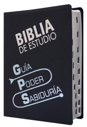 Biblia de estudio GPS. Piel especial. Negro. Índice - TLA