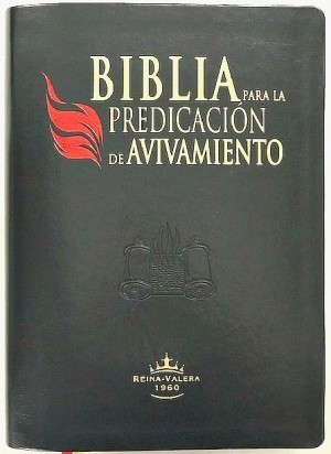 Biblia para la predicación de avivamiento. Piel especial. Negro. Índice - RVR60