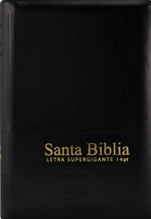 Biblia manual. Letra gigante. Imitación piel. Negro. Cremallera. Índice - RVR60