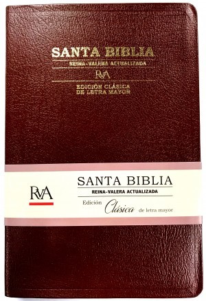 Biblia Clásica. Grande. Letra mayor. Piel especial. Marrón - RVA