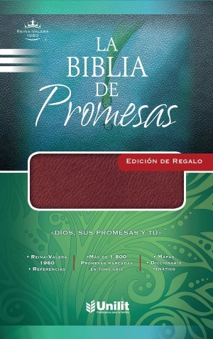 Biblia de promesas. Edición de regalo. Imitación piel. Rojizo - RVR60