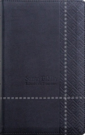 Biblia de promesas. Manual. Letra grande. 2 tonos. Negro. Cremallera. Índice - RVR60
