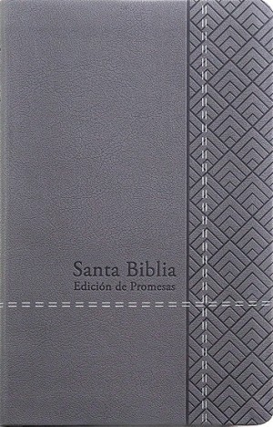 Biblia de promesas. Manual. Letra grande. 2 tonos. Gris. Índice - RVR60