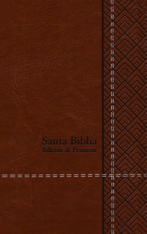 Biblia de promesas. Manual. Letra grande. 2 tonos. Café. Cremallera. Índice - RVR60