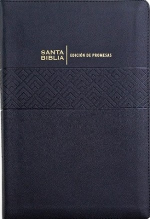 Biblia de promesas. Grande. Letra gigante. Imitación piel. Negro. Cremallera. Índice - RVR60