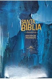 Biblia de promesas. Grande. Letra gigante. Rústica. Azul - RVR60