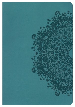 Biblia grande. Letra gigante. 2 tonos. Turquesa - NKJV (inglés)