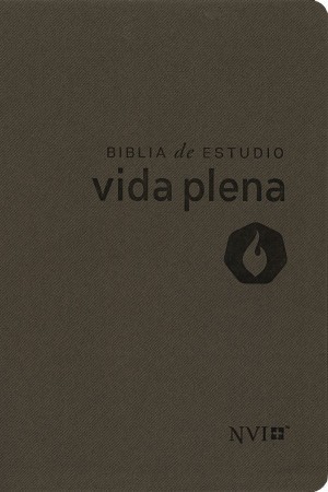 Biblia de estudio vida plena. 2 tonos. Gris - NVI