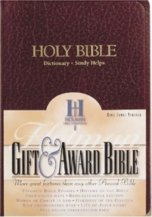 Biblia de regalos y premios en inglés. Imitación piel. Rojizo - KJV
