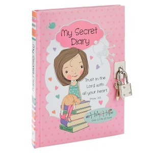 Diario My secret diary. Proverbios 3:5. Tapa dura. Con llave