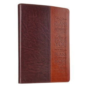 Diario Jeremías 29:11. 2 tonos. Marrón