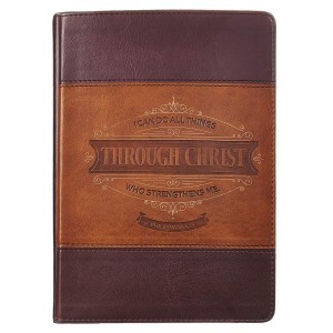 Diario Filipenses 4:13. 2 tonos. Marrón