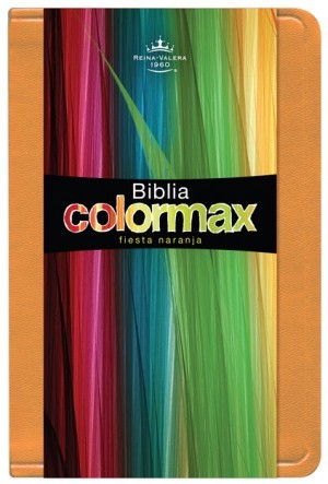RVR 1960 Biblia Colormax, fiesta naranja imitación piel