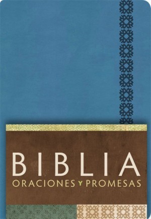 RVC Biblia Oraciones y Promesas - Azul Cobalto símil piel