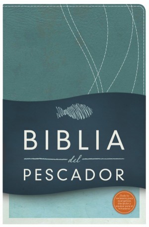 RVR 1960 Biblia del Pescador, azul petróleo símil piel