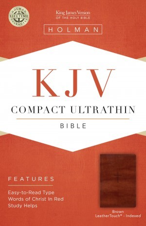 Biblia compacta. Ultrafina. 2 tonos. Marrón. Índice - KJV (inglés)