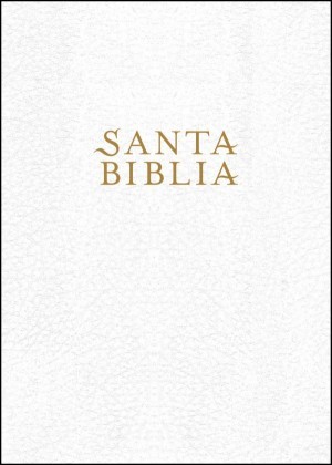 Biblia edición súper gigante. Letra súper gigante. Imitación piel. Blanco. Índice - NTV