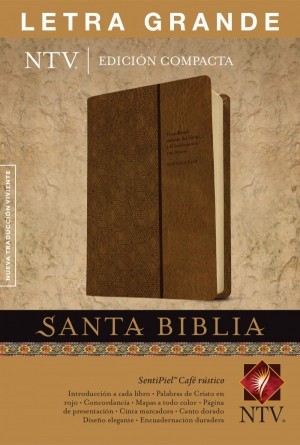 Biblia compacta. Letra grande. 2 tonos. Marrón - NTV