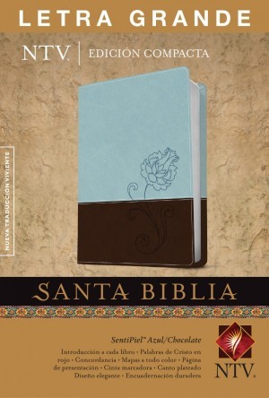 Biblia compacta. Letra grande. 2 tonos. Azul/marrón - NTV