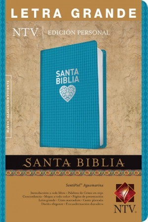 Biblia edición personal. Letra grande. 2 tonos. Azul turquesa. Índice - NTV