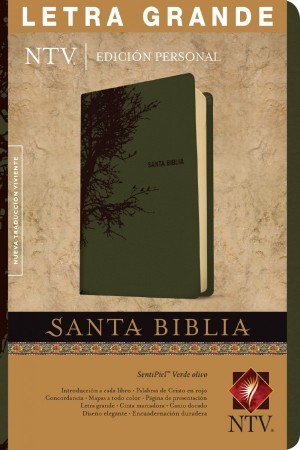 Biblia edición personal. Letra grande. 2 tonos. Verde oliva - NTV