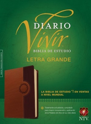 Biblia de estudio del diario vivir. Letra grande. 2 tonos. Marrón - NTV