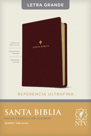 Biblia de referencia ultrafina. Letra grande. Imitación piel. Marrón - NTV