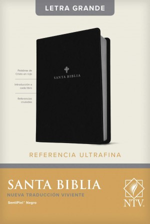 Biblia de referencia ultrafina. Letra grande. Imitación piel. Negro - NTV