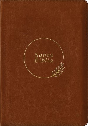 Biblia grande. Letra grande. Ultrafina. 2 tonos. Café. Cremallera - NTV