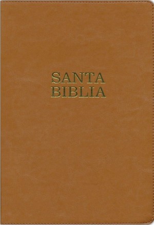 Biblia grande. Letra súper gigante. Imitación piel. Café claro - NTV