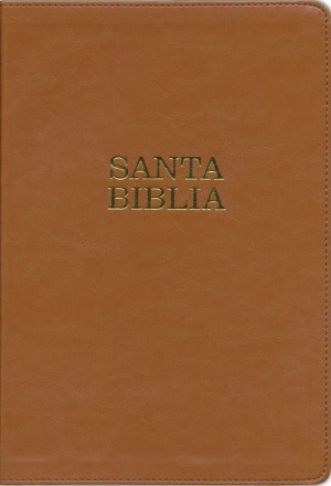 Biblia grande. Letra súper gigante. Imitación piel. Café claro. Índice - NTV