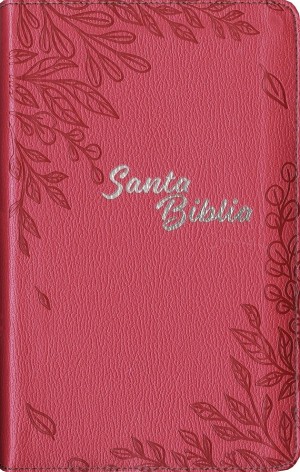 Biblia manual. Ultrafina. 2 tonos. Flores rosa. Cremallera - NTV