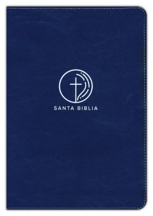 Biblia grande. Letra grande. Ultrafina. 2 tonos. Azul. Cremallera - NTV