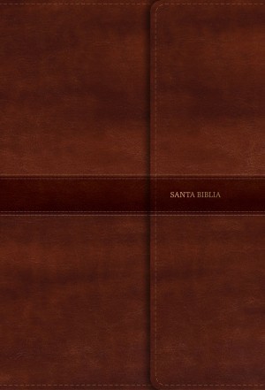 Biblia súper grande. Letra súper gigante. 2 tonos. Marrón. Broche - RVR60