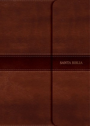 Biblia súper grande. Letra súper gigante. 2 tonos. Marrón. Broche. Ïndice - NVI