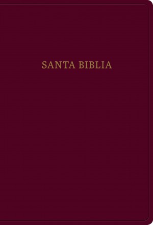 Biblia súper grande. Letra súper gigante. Imitación piel. Rojizo - RVR60