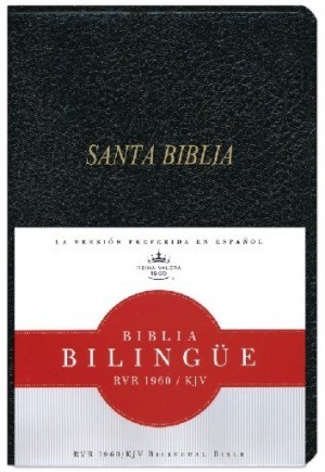 Biblia bilingüe. Imitación piel. Negro - RVR60/KJV